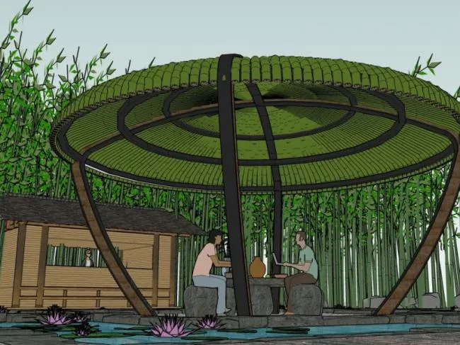 SketchUp Landscape Models: Modern Chinese Courtyard and Garden Design Ideas