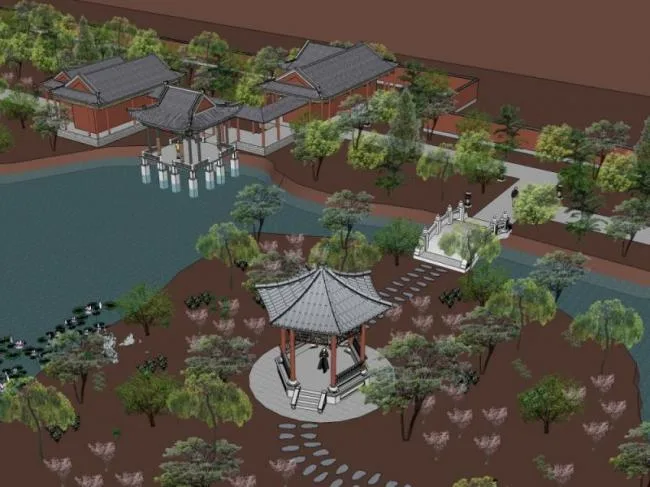SketchUp Landscape Design: Chinese Garden and Traditional Style Architecture
