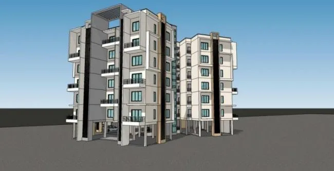 Sketchup Residential Model | Small and High rise Residential Buildings, Multi story Residential Buildings, Modern Style
