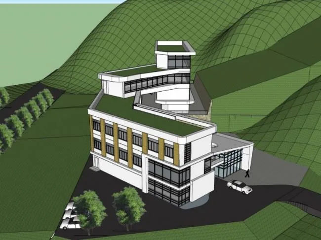 Sketchup Hotel Model | Multi Story Hotel, Modern Style