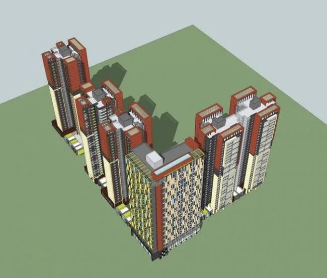 Sketchup Residential Model | High rise Residential Buildings, Modern Style, Residential Buildings