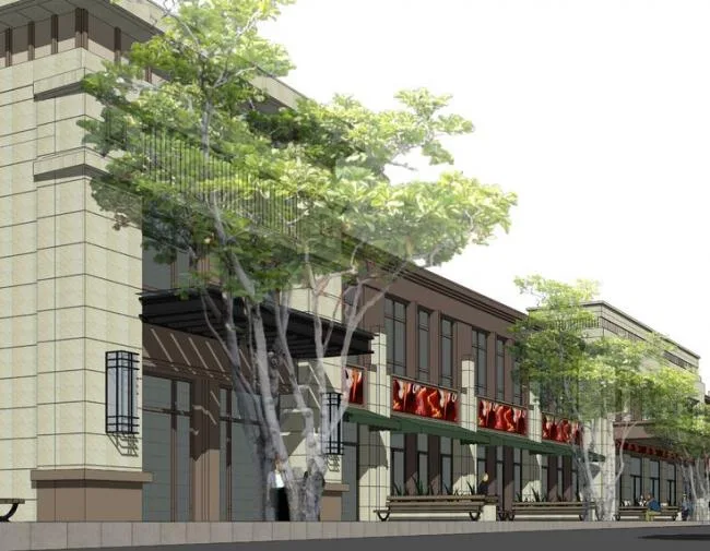 Sketchup Residential Model | High rise residential buildings, commercial streets, ground floor commercial buildings, residential buildings, modern style