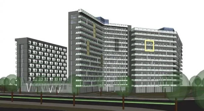 Sketchu Industrial Complex | Multi-Story Facility with High-Rise Dormitory in Modern Design