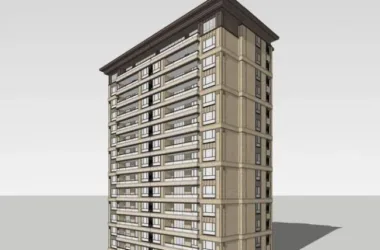 Modern Multi-Story Asian Residence | SketchUp Residential Architecture Model-BIM WORLD