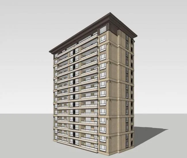 Sketchup Residential Model | Multi story Residence, New Asian House, Modern Style, Residential Architecture