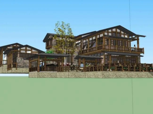 Sketchup Villa Model | Solo Villa, Chinese Style