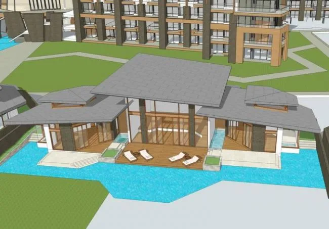 Sketchup Hotel Model | Multi story Hotel, Modern Style