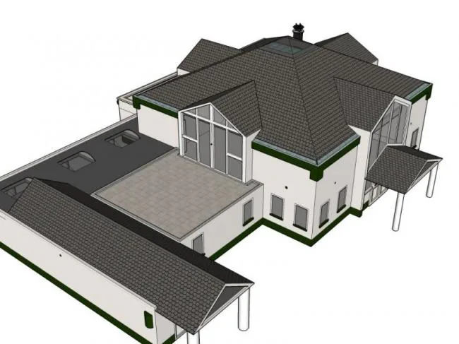 Sketchup Business Model | Clubhouse, Modern Chinese Style
