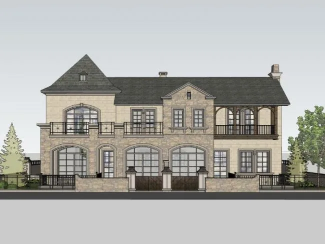 Sketchup Villa Model | Twin Villa, Classical Style