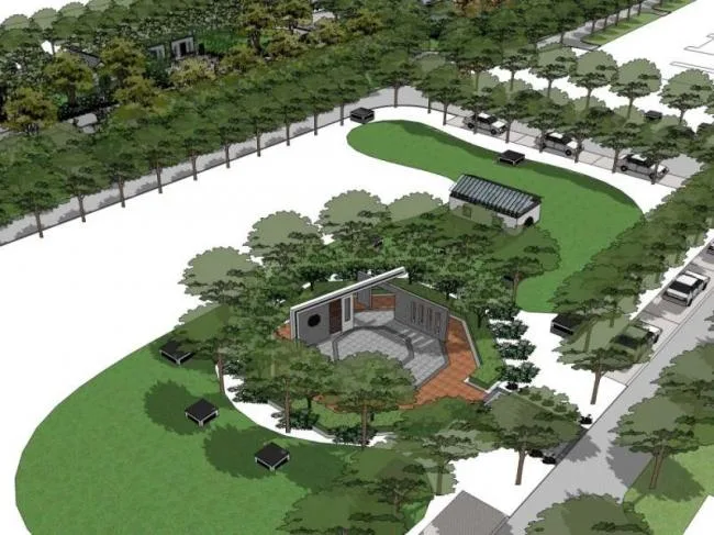Sketchup Landscape Model | Community Landscape, Residential Landscape, Chinese Style