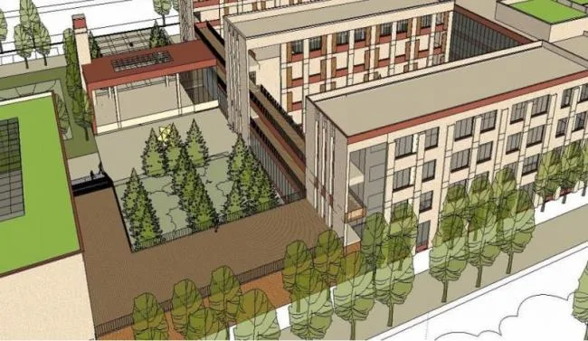 Sketchup School Model | Multi story Elementary School, Campus Educational Architecture, Modern Style