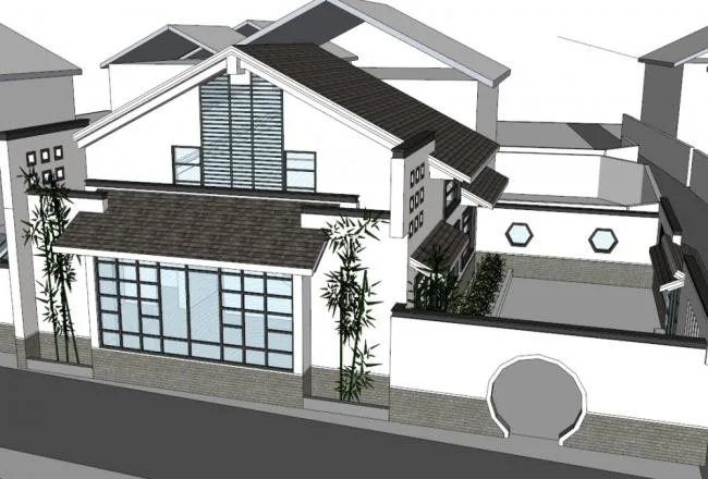 Sketchup Residential Model | Multi story Residence, Classical Style