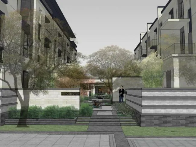 Sketchup Landscape Model | Courtyard Landscape, Garden Landscape, Chinese Style