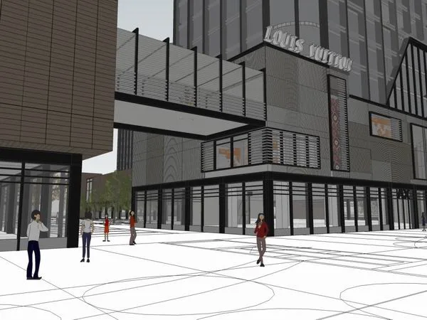 Sketchup Complex Model | Multi story High rise Complex, Office, Residential Apartments, Ground Floor Commercial, Modern Style