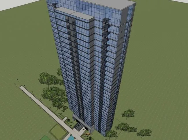 Sketchup Residential Model | Super high-rise residential building, modern style