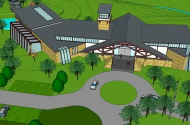 SketchUp Business Model: Modern Low-Level Clubhouse Design-BIM WORLD