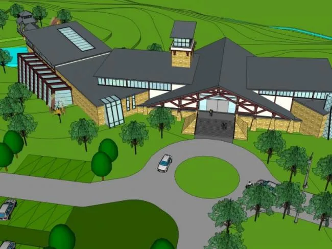 SketchUp Business Model: Modern Low-Level Clubhouse Design