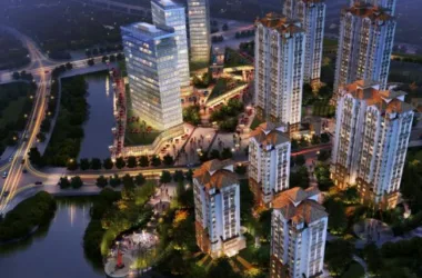 Classical 30-Story High-Rise Residential Building SketchUp Model-BIM WORLD