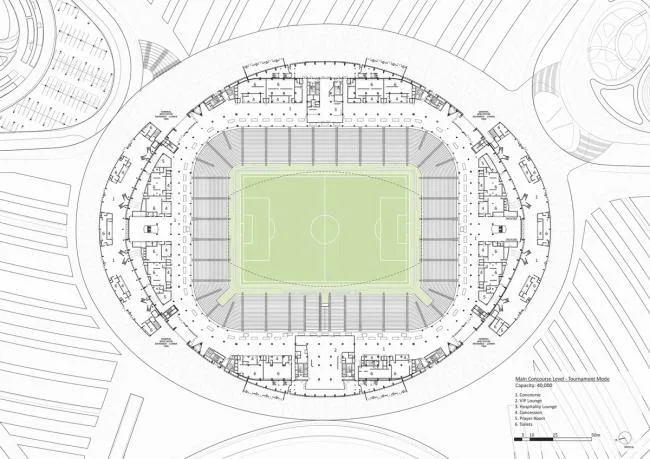 BIM architecture | Like sails raised on the sea: 2022 World Cup main venue/Zaha Hadid Architects