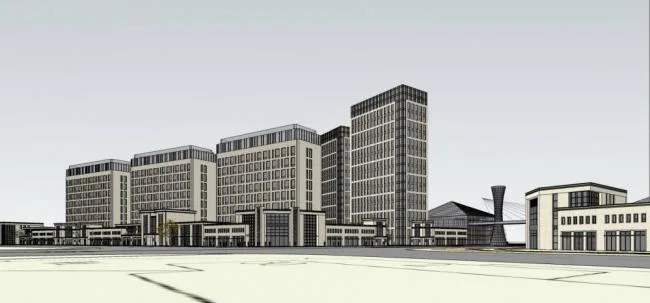 Sketchup Office Model | High rise office buildings, hotels, shopping malls, commercial podiums, modern style