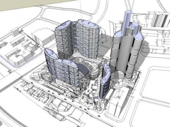 Sketchup Hotel Model | Super High rise Hotel, Modern Style
