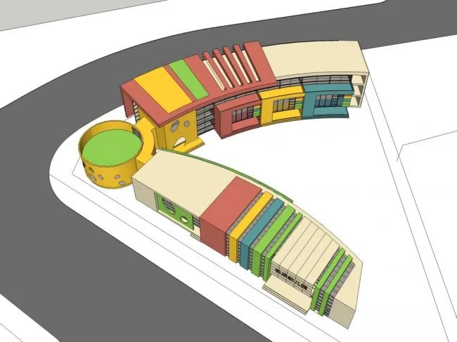 Sketchup School Model | Multi Story Changle Kindergarten, Campus Educational Architecture, Modern Style