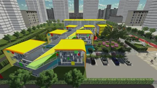 Sketchup School Model | Multi story Kindergarten School, Campus Educational Architecture, Modern Style