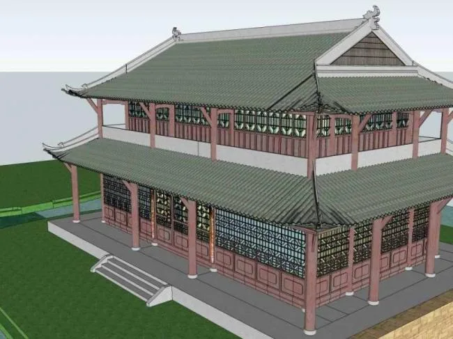 Sketchup Ancient Architecture Model | Multi story San Su Temple Yunyu Building, Chinese Style, Ancient Architecture