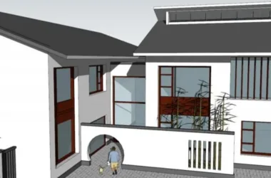 SketchUp Business Model: Clubhouse in Modern Chinese Style-BIM WORLD