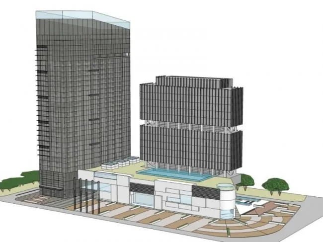 Sketchup Complex Model | Multi story Urban Complex, Office, Hotel, Modern Style