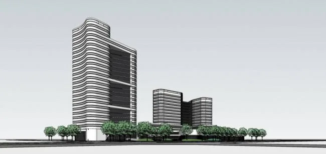 Sketchup Hotel Model | High rise Hotel, Office, Modern Style