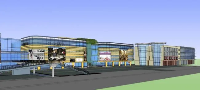 Sketchup Complex Model | Multi story Commercial Complex, High rise Office, Modern Style
