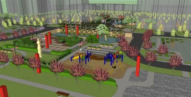 Sketchup Planning Model | Village Landscape Planning, Modern Style