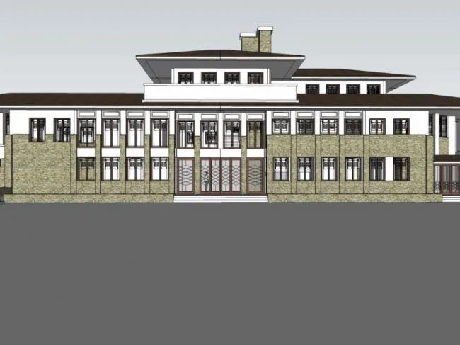 Sketchup Business Model | Multi story Clubhouse, Modern Style