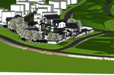 SketchUp Villa Model: Classic Chinese-Style Sloping Roof Design-BIM WORLD