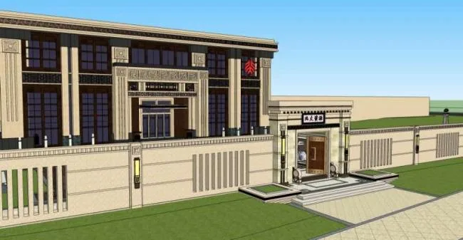 Sketchup Business Model | Multi story Commercial Club, Chinese Style