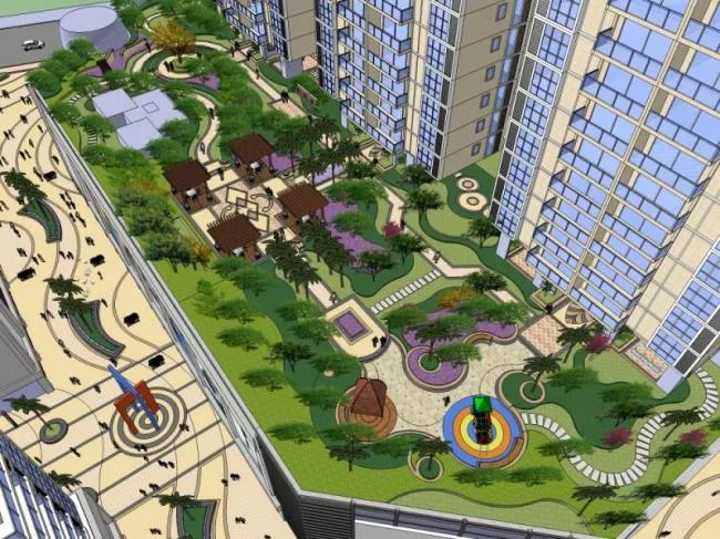 Sketchup Landscape Model | Commercial Landscape, Residential Landscape, Modern Style