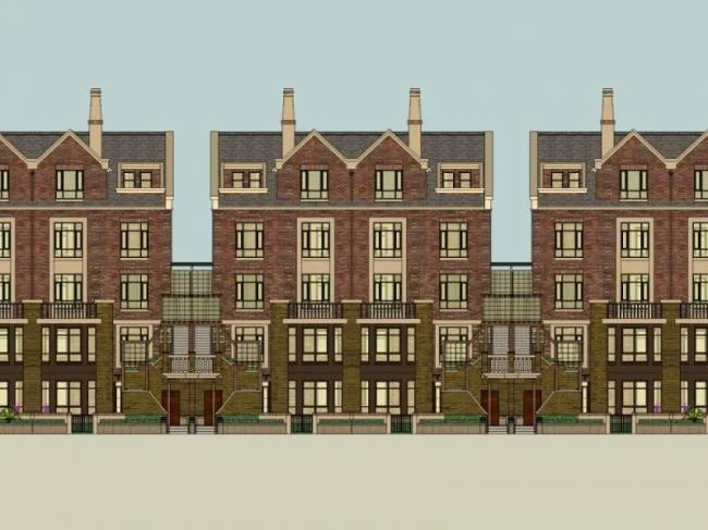 Sketchup Villa Model | Townhouse, British Style