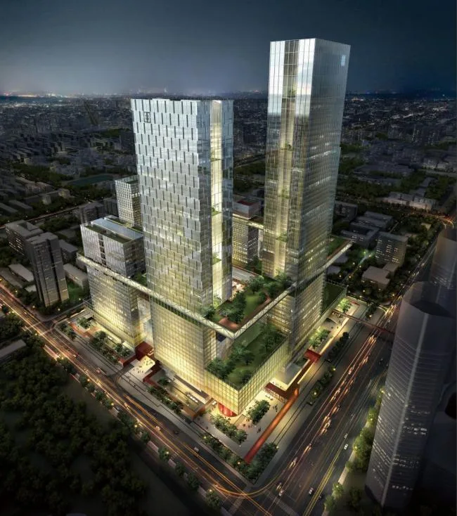 Sketchup Complex Model | Super high-rise commercial complex, office hotel, modern style, commercial podium