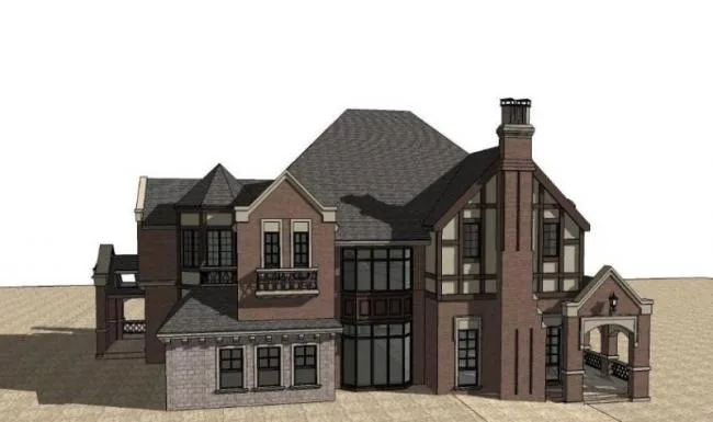 Sketchup Villa Model | Stacked Villa, Classical Style