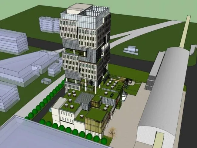 Sketchup Office Model | High rise Energy saving Office Building, Modern Style