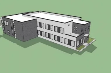 SketchUp Business Model: Multi-Story Clubhouse and Commercial Building in Modern Chinese Style-BIM WORLD