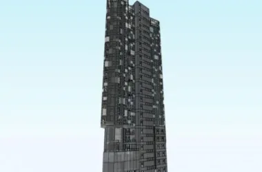 Modern High-Rise Office Building Model in SketchUp-BIM WORLD
