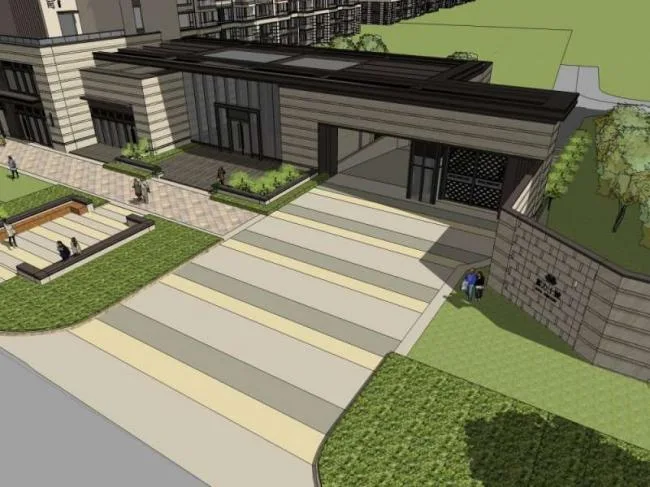 Sketchup Business Model | Multi story Commercial Street, Classical Style