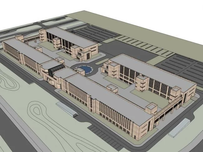 Sketchu Industrial Building | Multi story Industrial Park, Factory Building, Industrial Architecture, Modern Style