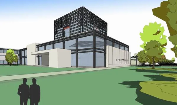 Sketchup Cultural Model | Multi story Archive, Cultural Architecture, Modern Style