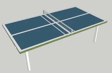 SketchUp Materials for Table Tennis Tables and Sports Facility Components-BIM WORLD