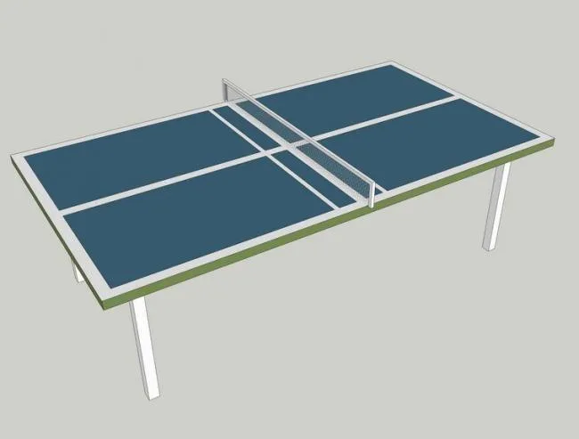 Sketchup Material Model | Table Tennis Table, Sports Facilities, Material Components