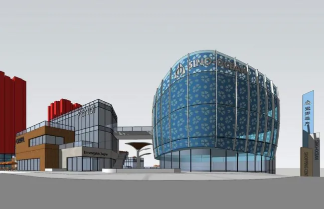 SketchUp Business Model | Multi-Story Modern Commercial Street Design