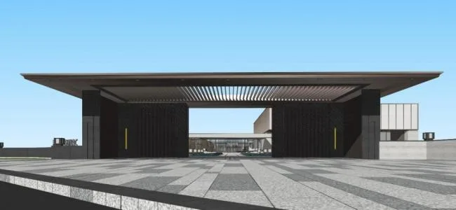 Sketchup Business Model | Multi story clubhouse, commercial building, modern style